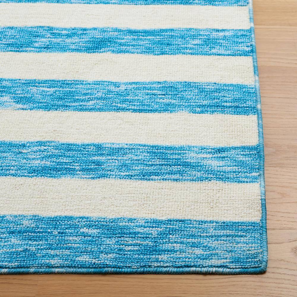 Easy Care ECR115 Power Loomed Machine Washable Indoor Area Rug - Blue/Ivory - 4'x6' - Safavieh