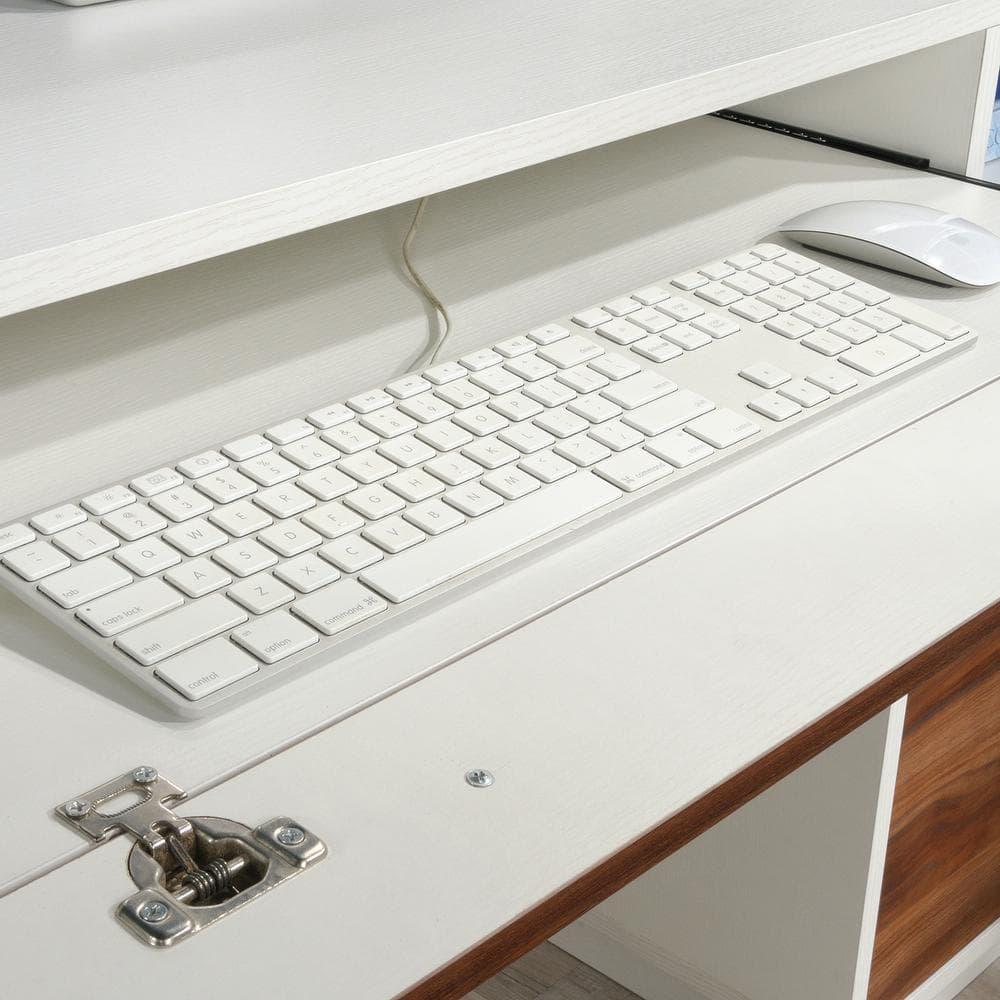 Vista Key Single Pedestal Desk Pearl Oak - Sauder