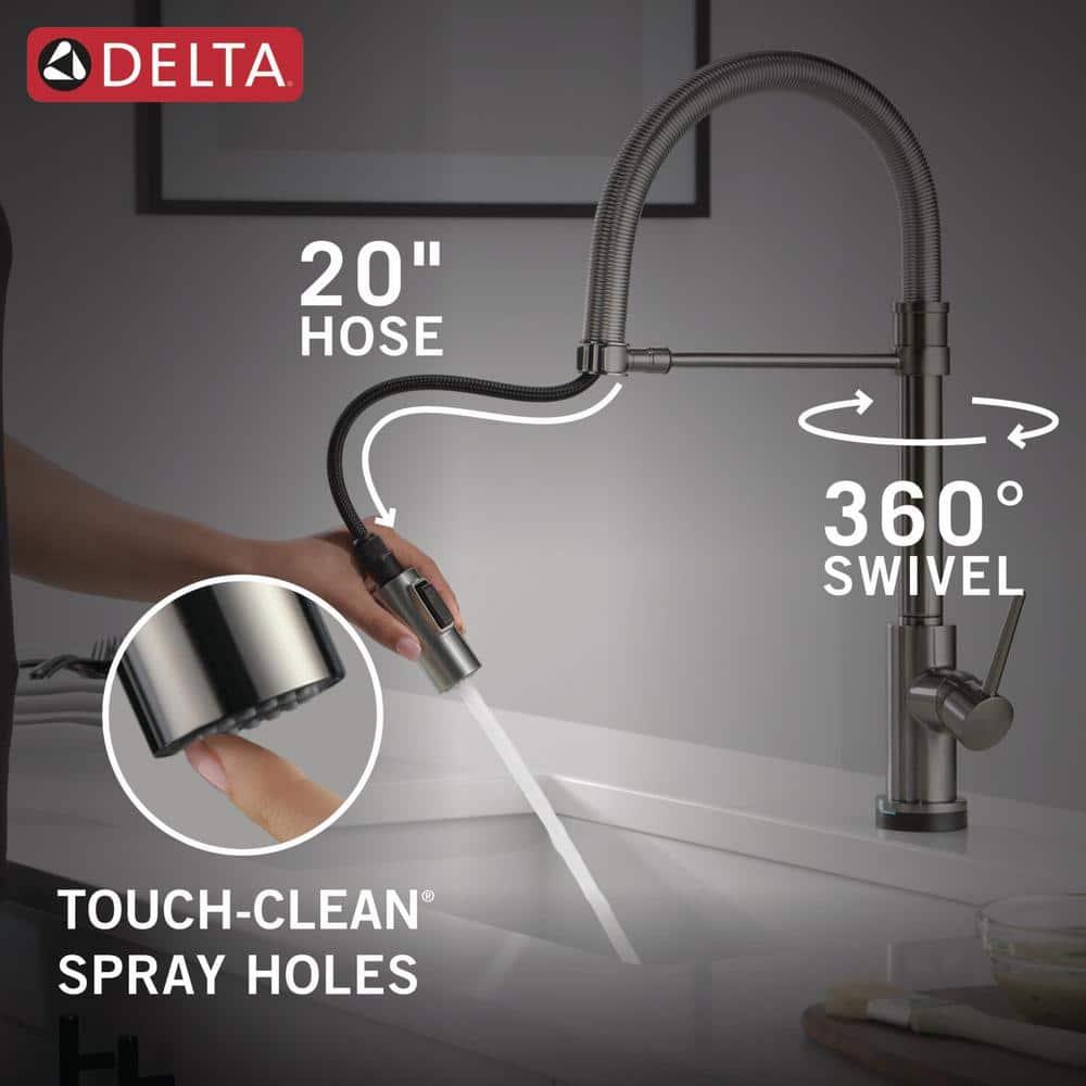 Trinsic Pro Pull Down Touch Single Handle Kitchen Faucet with Accessories