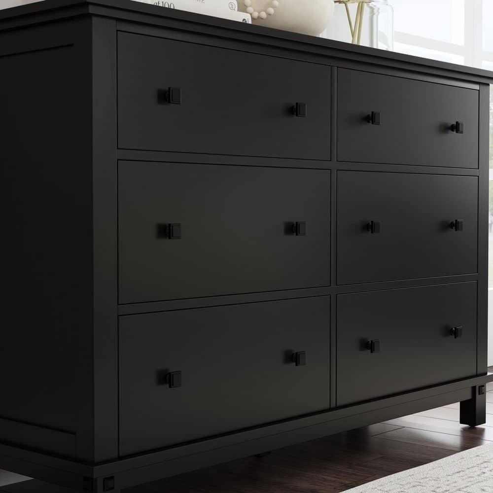 homestyles Oak Park Black Wood Dresser
