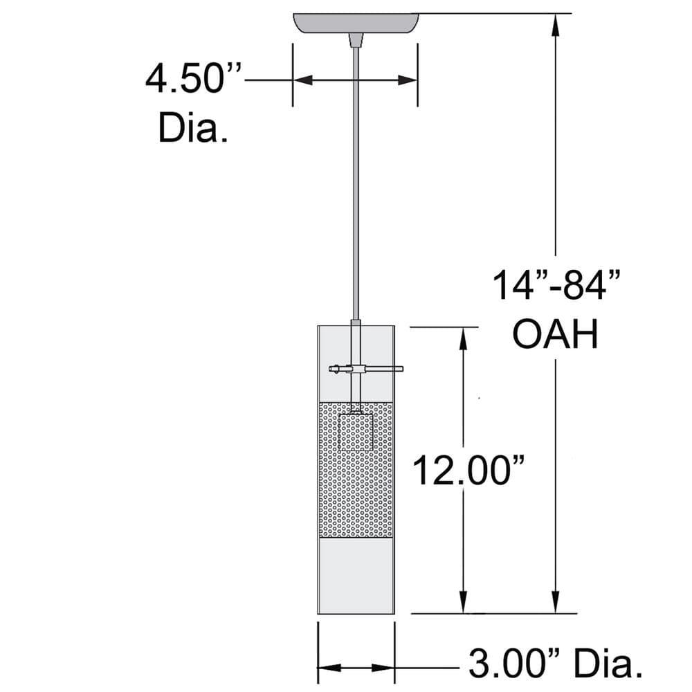 1 - Light Brushed Steel Single Pendant