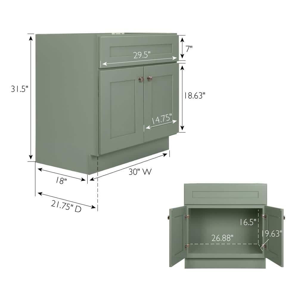 Design House Brookings 30 Inch Bath Vanity, Ready to Assemble, Sherwin Williams®