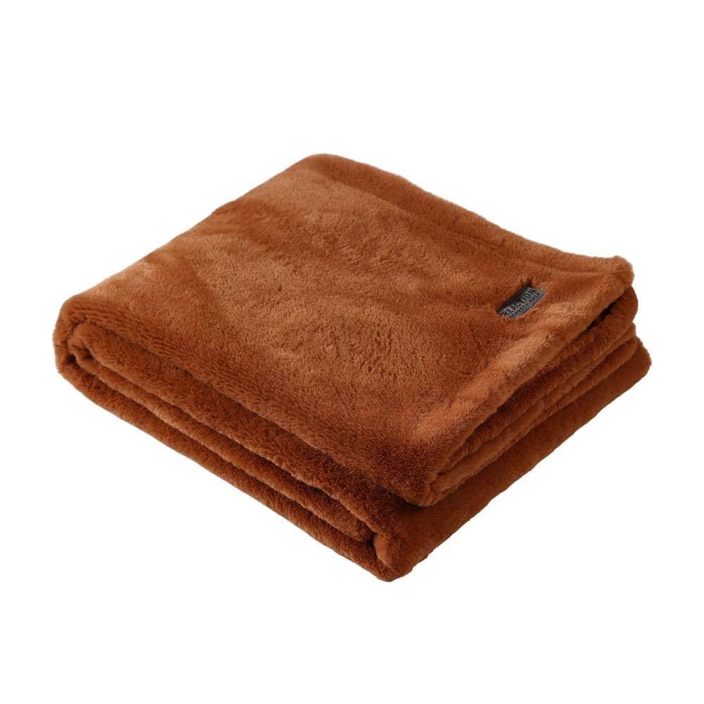 Kenneth Cole Kenneth Cole Faux Fur Solid Throw Blankets