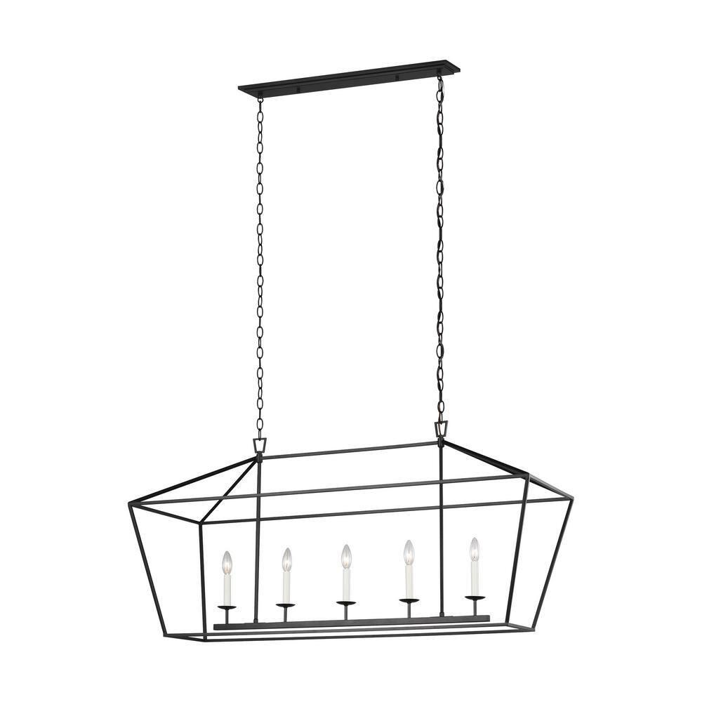 Gala Linear Chandelier - Black / 50"L