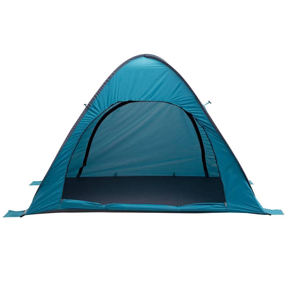 wakeman Wakeman Pop Up Beach Tent - Fits 2 People - Sun Shelter with UV Protection and Ventilation, Blue