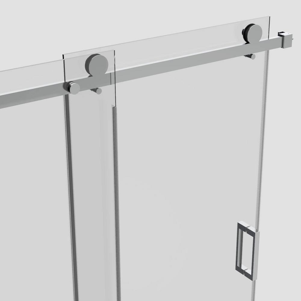 HHK HOME 60'' W 76'' H Frameless Rectangle Shower Enclosure HHKSS04-CH-6076