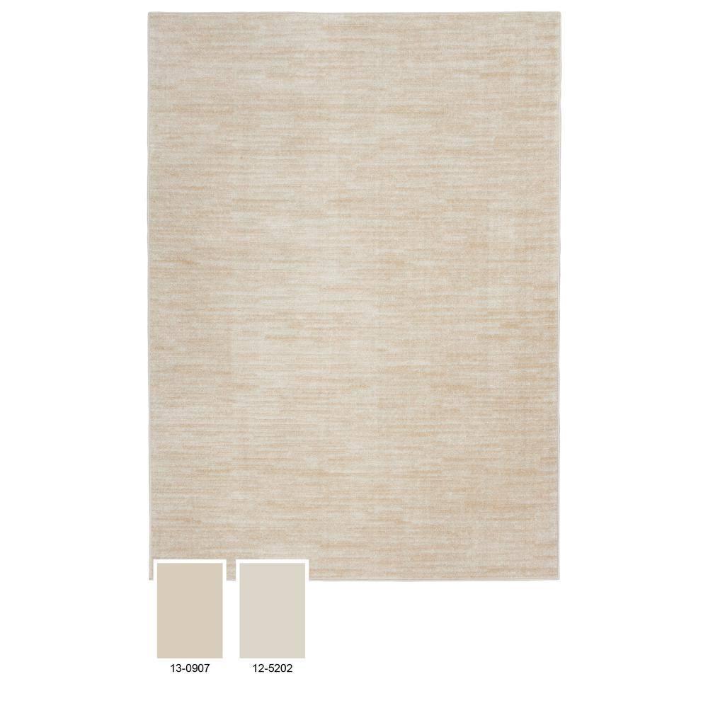 Nourison Essentials Easy Care Indoor Outdoor Area Rug - Ivory Beige 4' x 6'