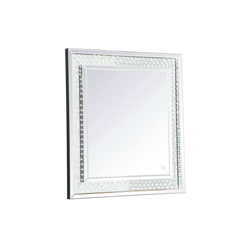 Elegant Decor  36 x 40 in. Raiden LED Crystal Mirror, Bronze