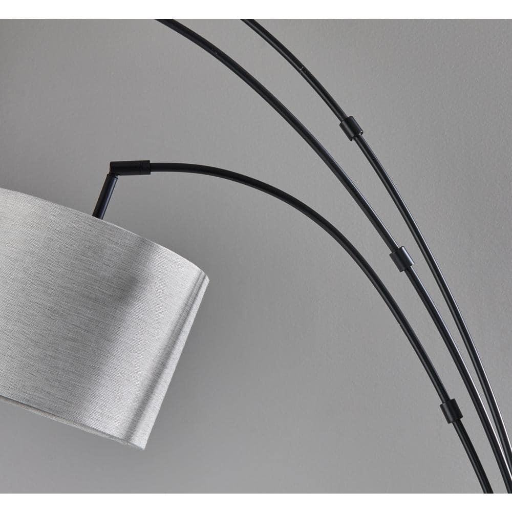 Adesso Home Brand Bowery 3-Arm Arc Lamp in Black Color