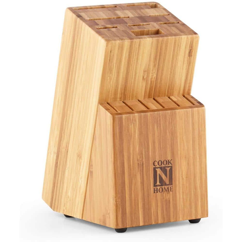 Cook N Home Cook N Home Kitchen Knife Set with Bamboo Storage Block 15-Piece