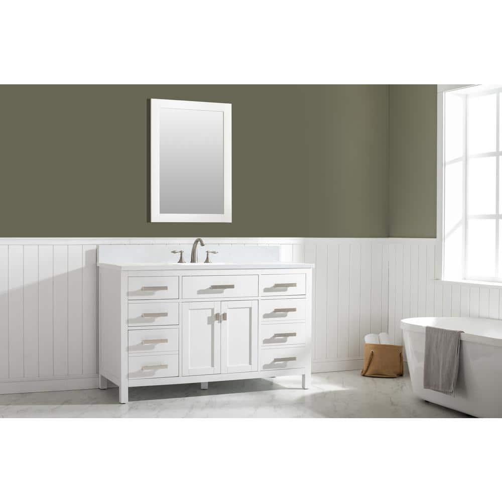 Design Element Valentino 54" Single Sink Vanity in White