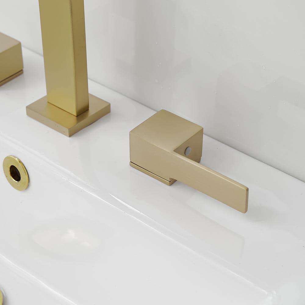 Widespread Single-handle Bathroom Faucet with Drain Assembly