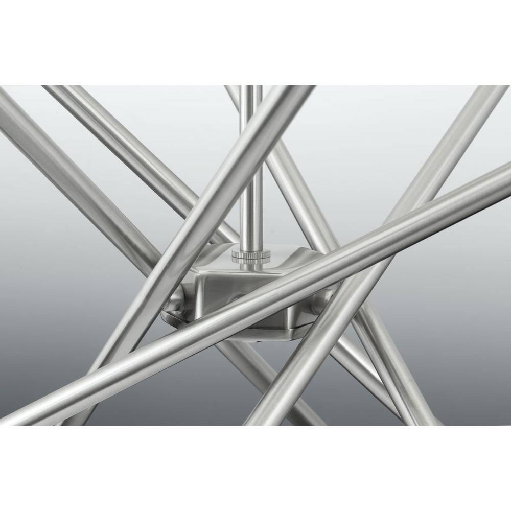 Progress Lighting Astra 6-Light Chandelier, Brushed Nickel, No Shade