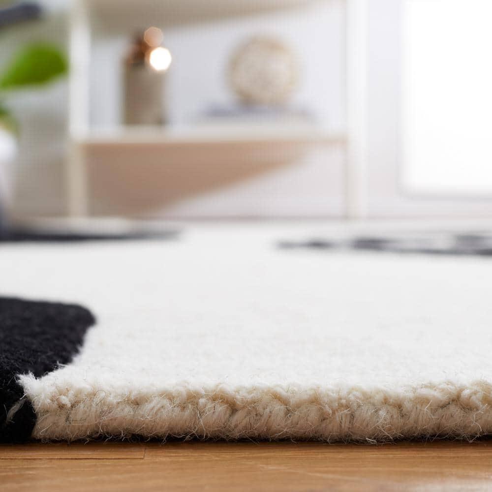 Rodeo Drive RD860 Hand Tufted Area Rug - Ivory/Black - 8'x10' - Safavieh.