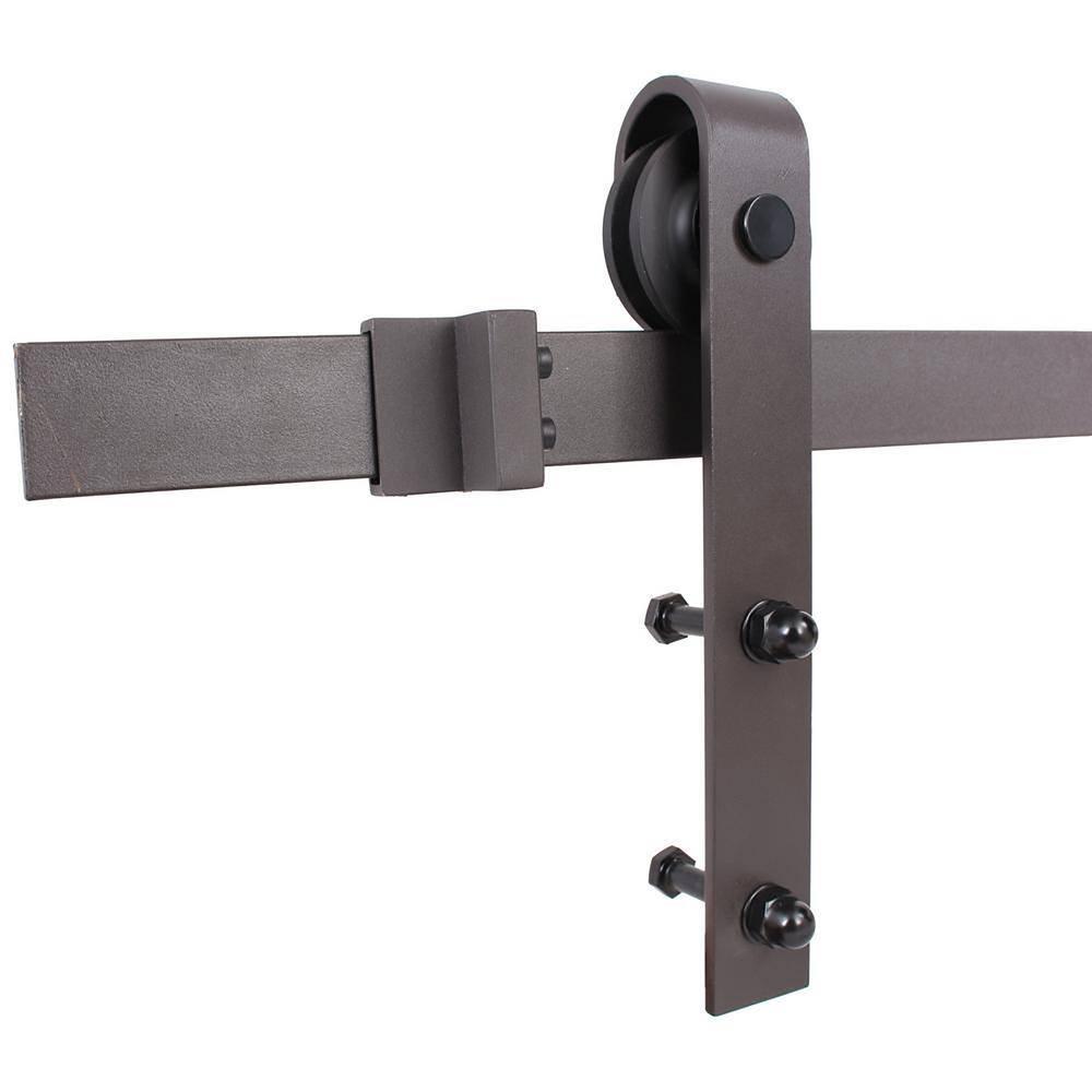 Calhome Hollow Paneled Painted with Installation Hardware Kit Barn Door