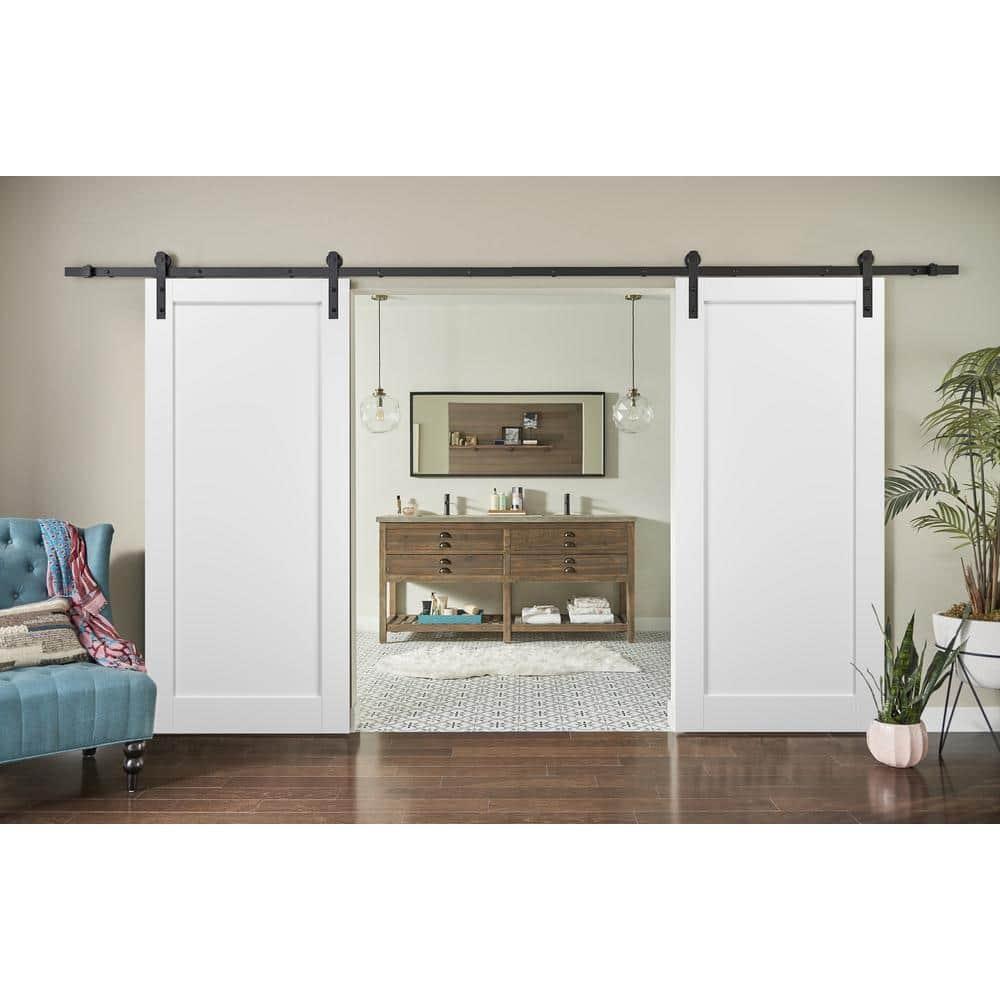 SARTODOORS Quadro Paneled Manufactured Wood Barn Doors with Hardware