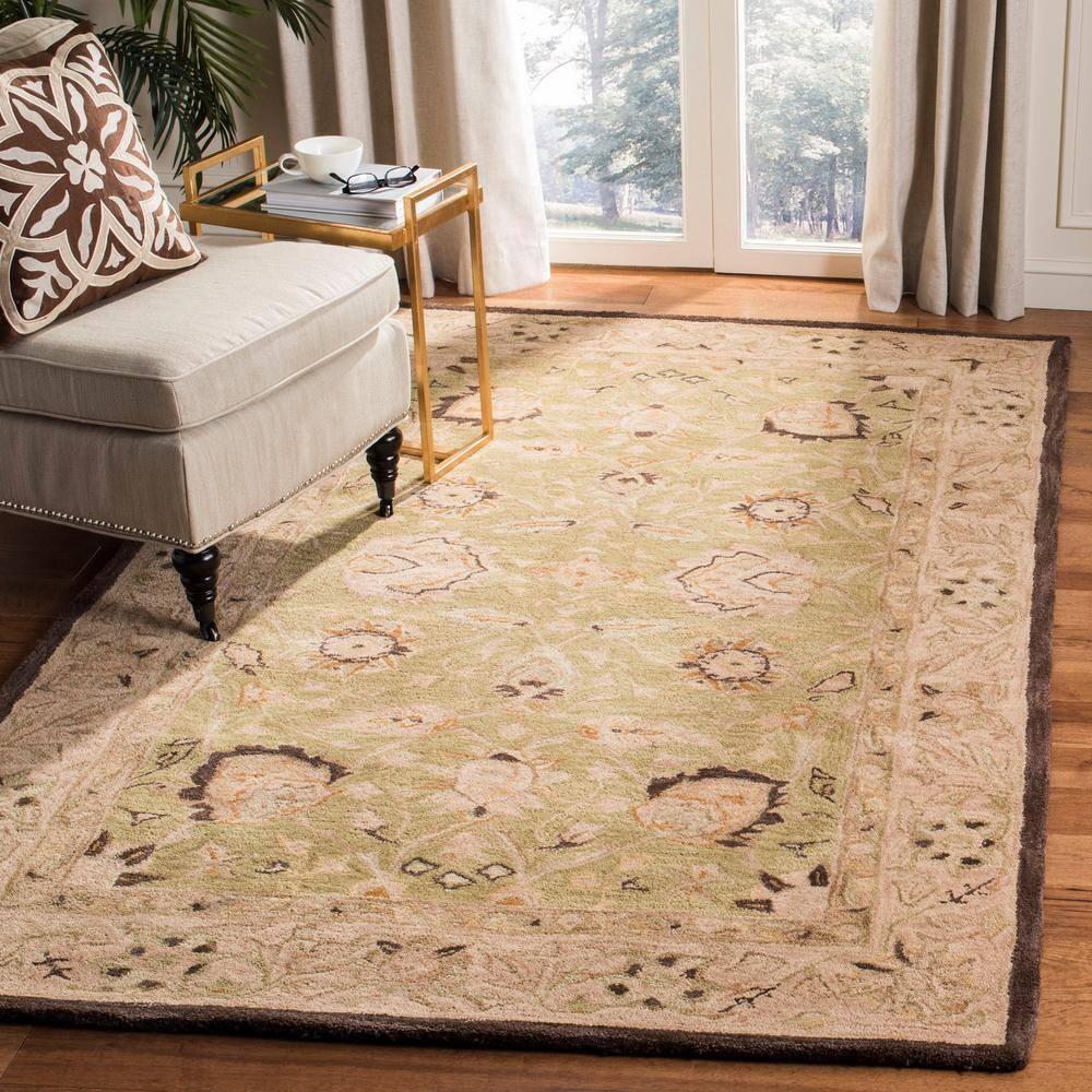 Anatolia AN512 Hand Tufted Indoor Accent Rug - Sage/Beige - 2'x3' - Safavieh