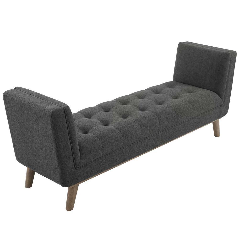 Modway Haven Tufted Button Upholstered Fabric Accent Bench