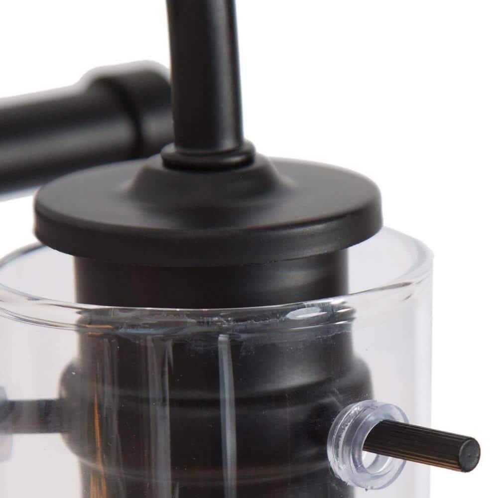 LNC Charm 22-in 3 -Light Matte Black Farmhouse Vanity light bar