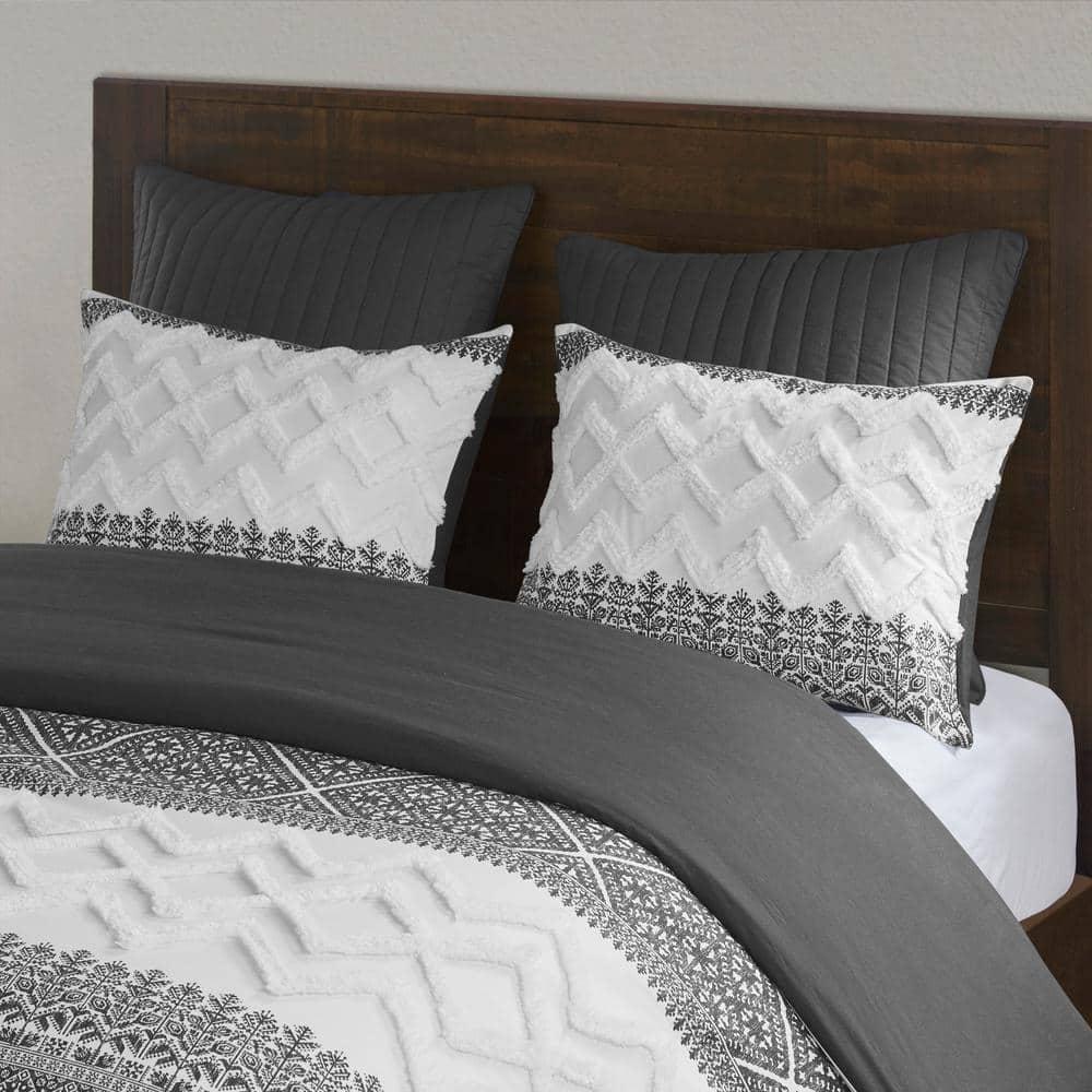Mila 3 Piece Cotton Comforter Set with Chenille Tufting