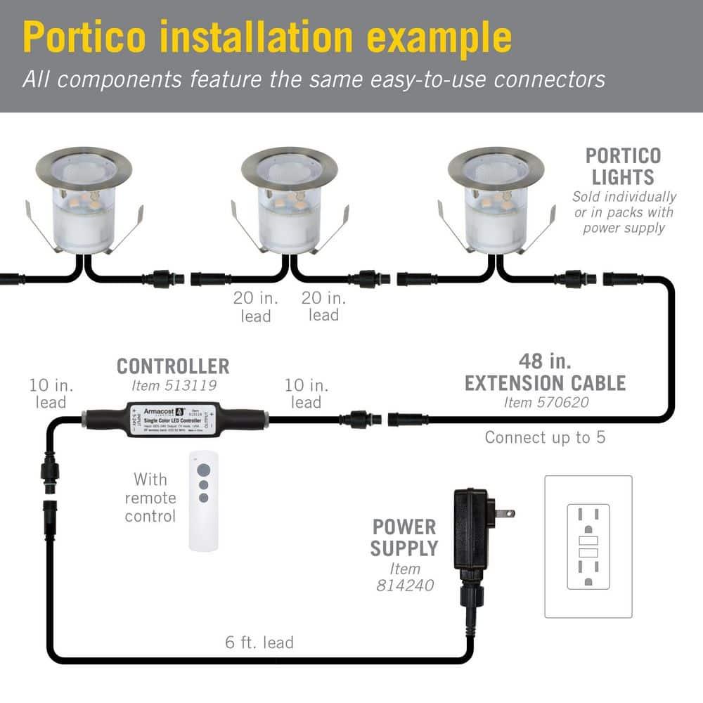 Portico Outdoor LED Light & Driver Starter Kit 10pk