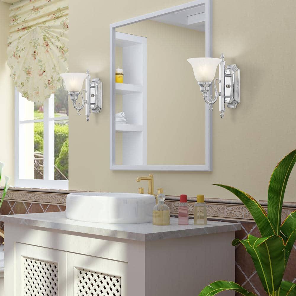 Livex Lighting French Regency 1 - Light Vanity in  Polished Chrome