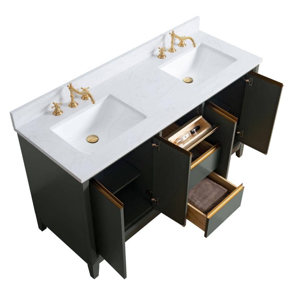 Vanity Art 60 Double Bathroom Vanity with Top