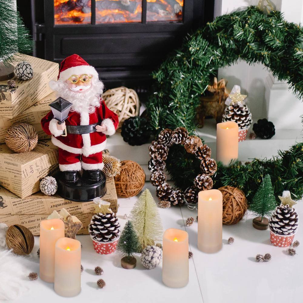 Aignis Indoor Flameless LED Candles Battery Operated with Remote Timer and Wax-Like Shell for Home/Wedding/Holiday Decor, Set of 2(D 2.95" x H 6")