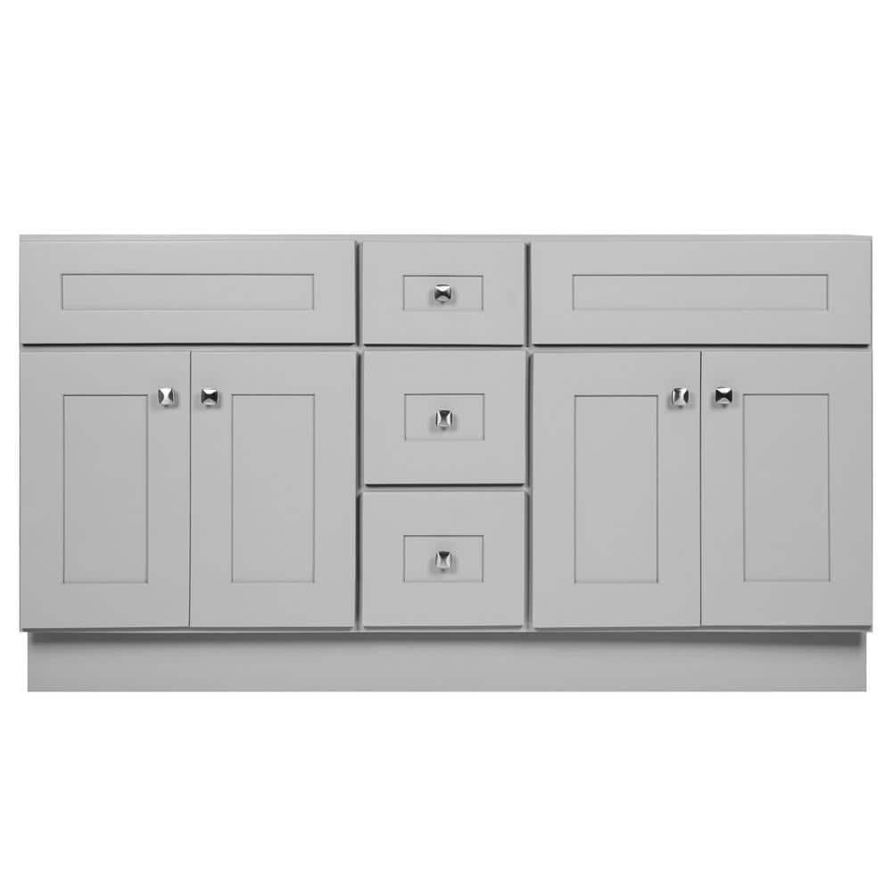 Design House Brookings 60 Inch Bathroom Vanity, Ready to Assemble, Solid Wood, Sherwin Williams – Design House, 599019-