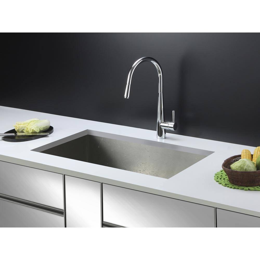 Nesta 32'' L Undermount Single Bowl Stainless Steel Kitchen Sink