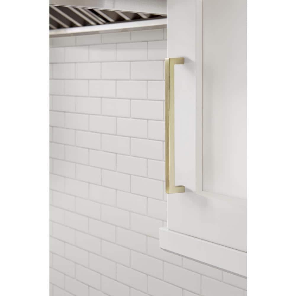 Monument 7-9/16 inch (192mm) Center-to-Center Polished Nickel Cabinet Pull