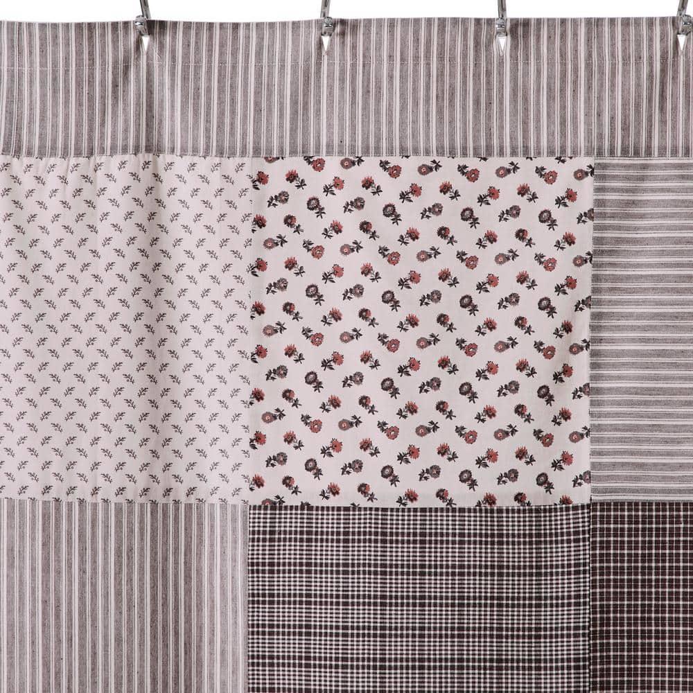 VHC Brands Florette Patchwork Shower Curtain 72x72