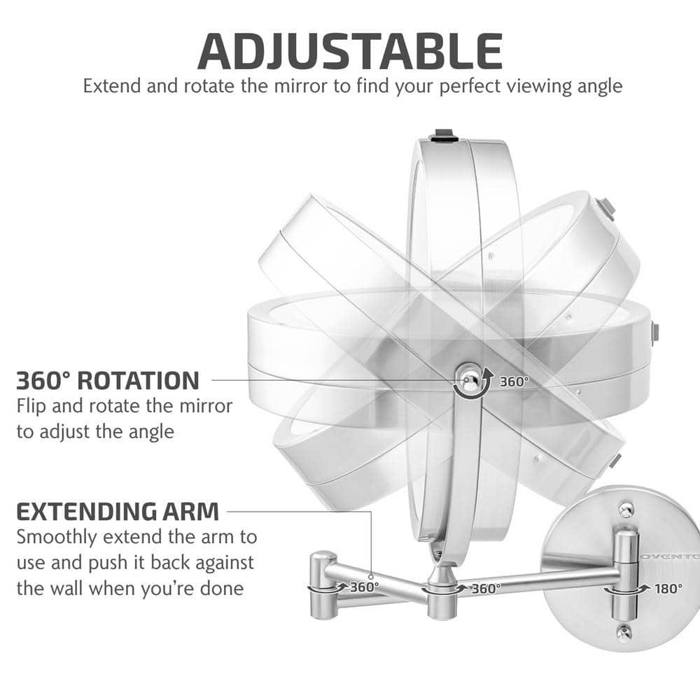 Ovente Concave LED Wall Mirror