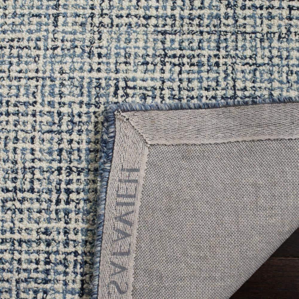 Abstract ABT220 Handmade Indoor Area Rug - Navy/Ivory - 4'x6' - Safavieh