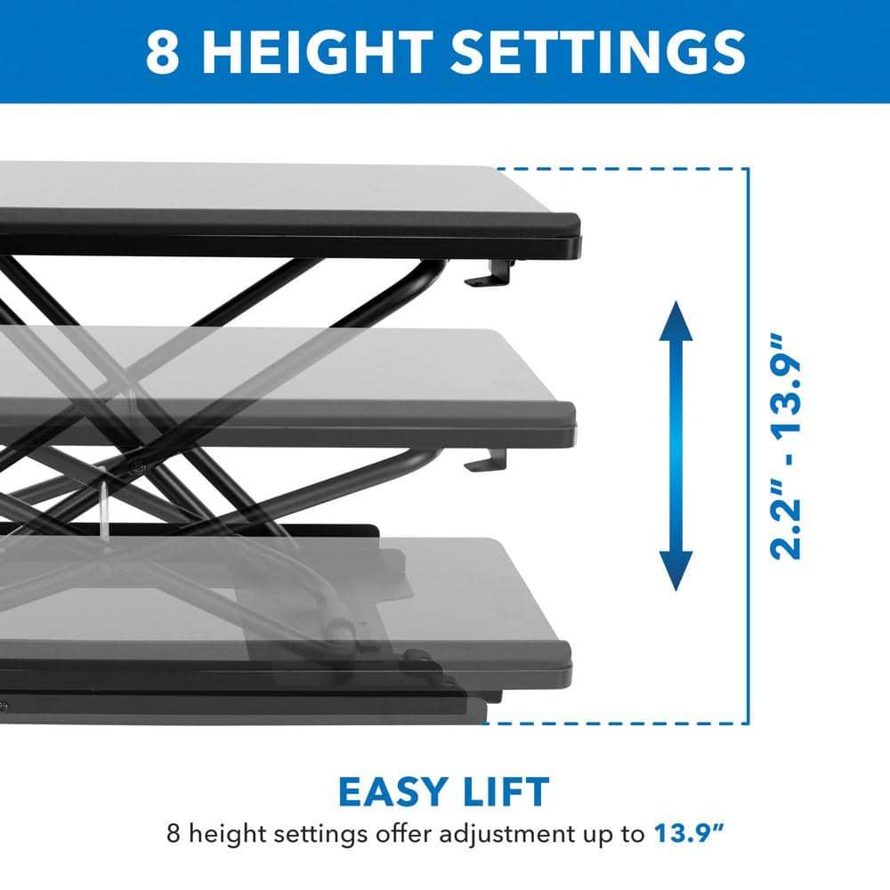 Mount-It! Height Adjustable Standing Keyboard Tray for Desktop, Sit Stand Key Board & Mouse Platform