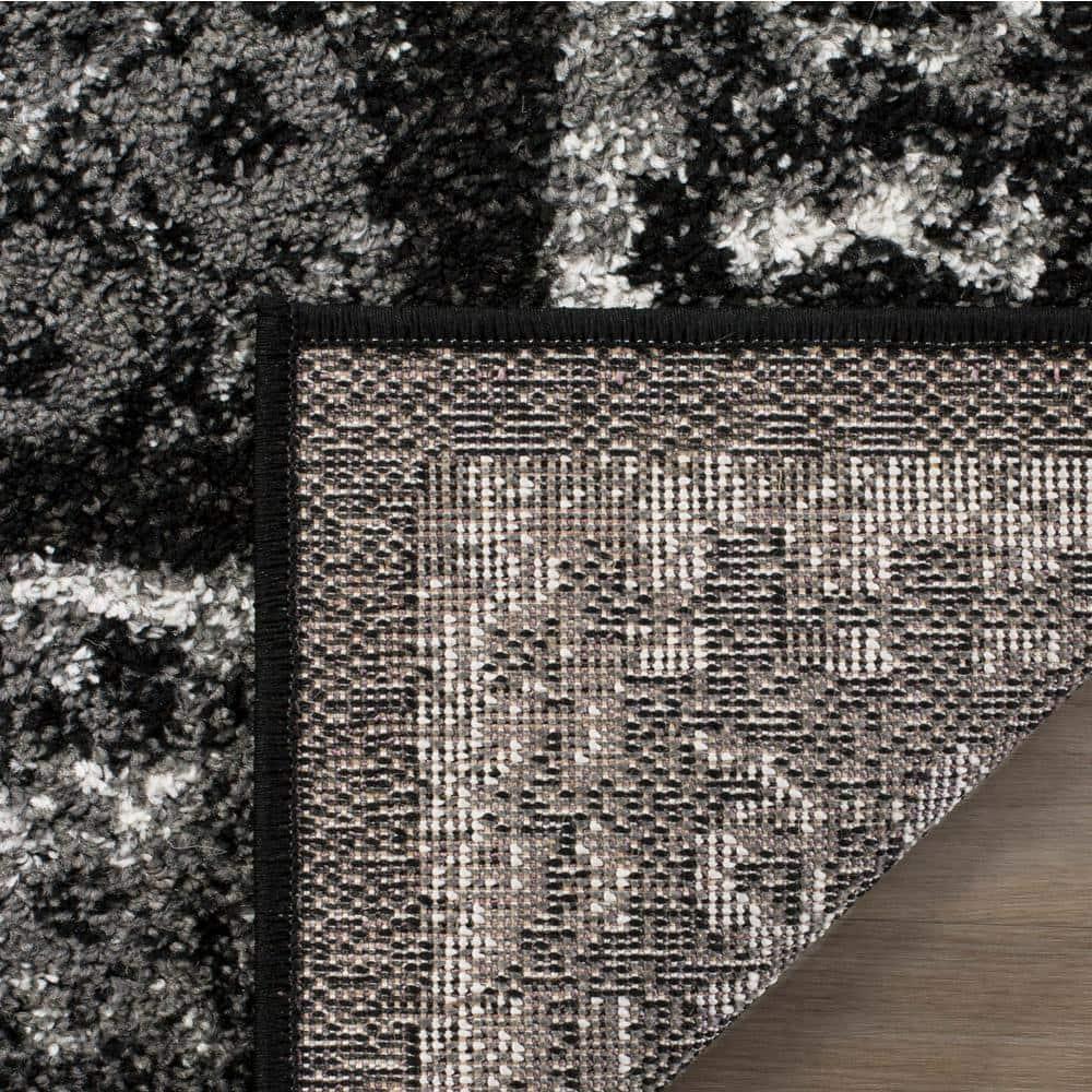 Adirondack ADR110 Machine Made Indoor Area Rug - Black/Silver - 9'x12' - Safavieh