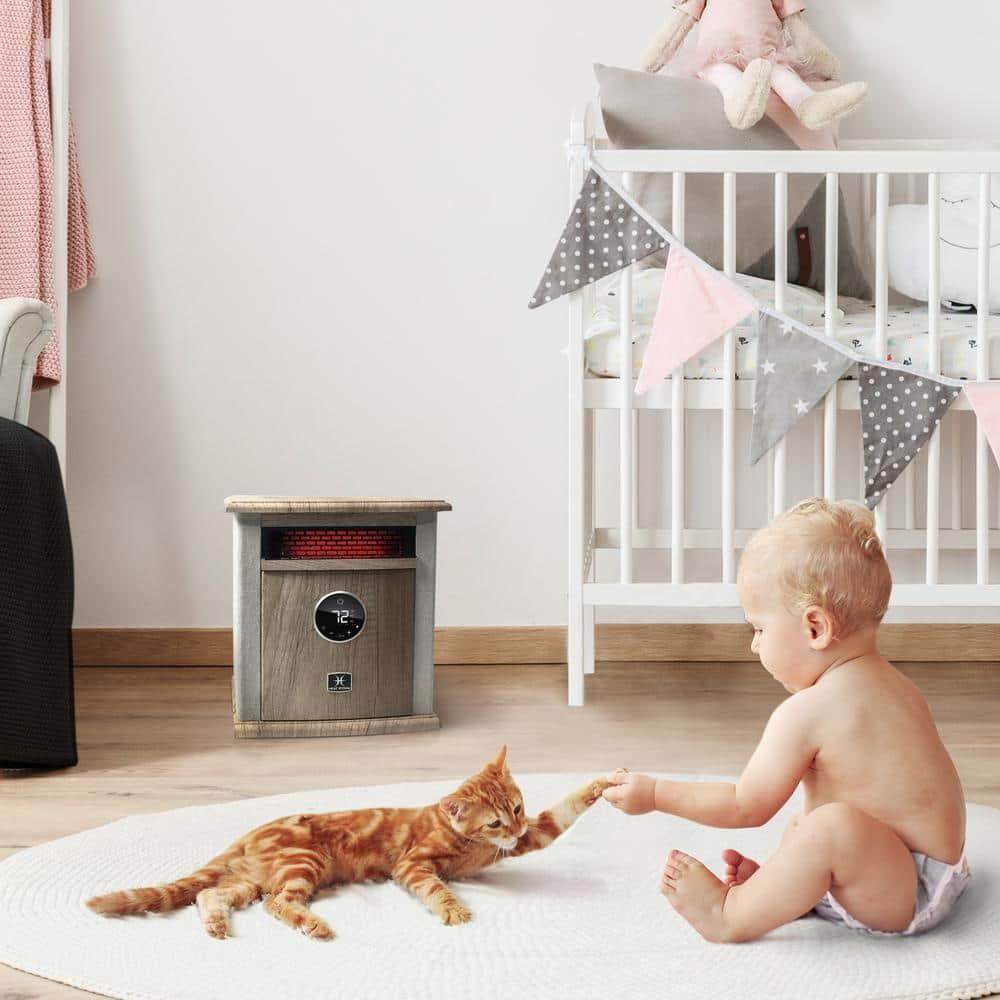 Heat Storm Heat Storm 1500 Watt 5200 BTU Electric High Efficiency Cabinet Space Heater with Adjustable Thermostat , Remote Included and with Digital Display
