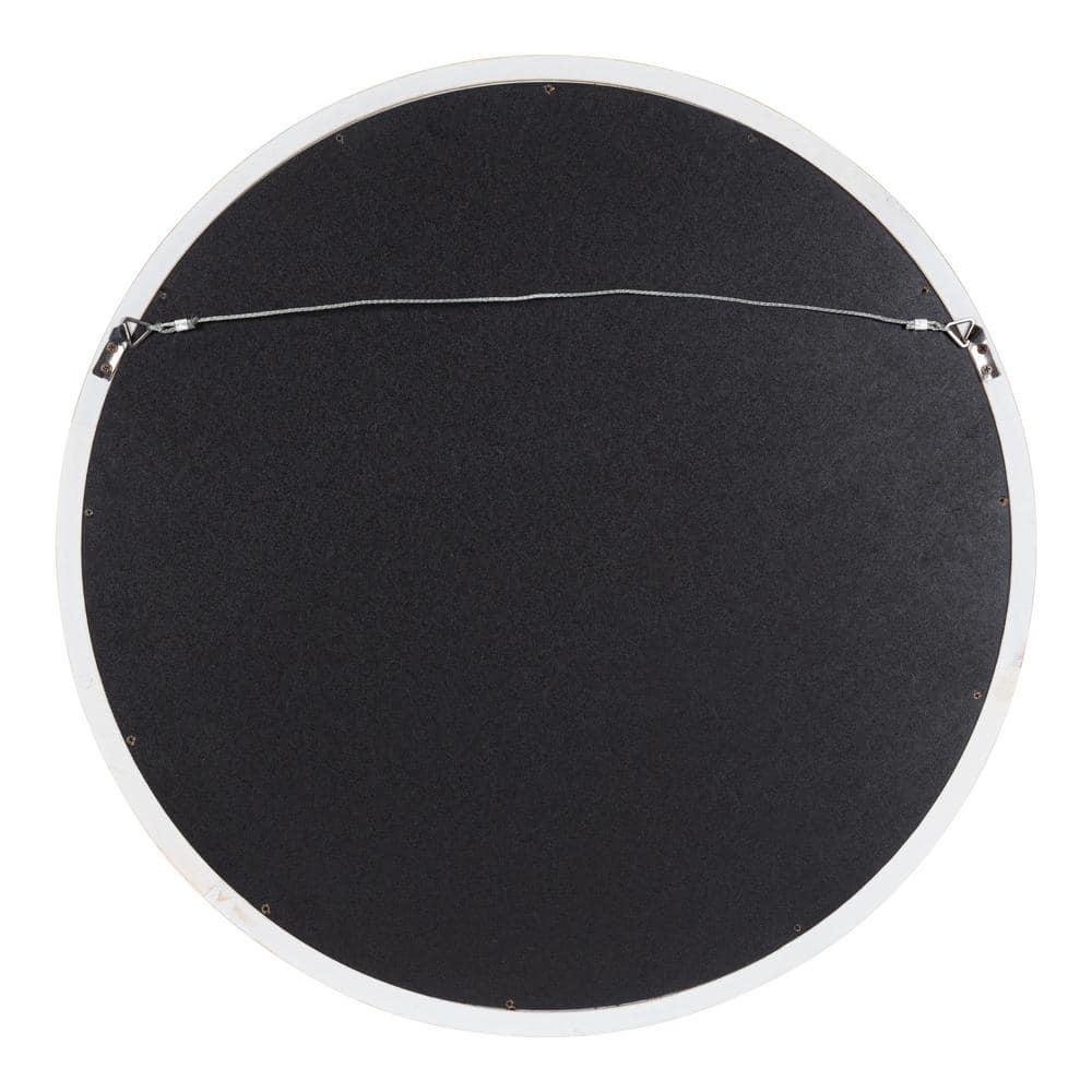 18&#34; x 18&#34; Hogan Round Framed Decorative Wall Mirror White - Kate &#38; Laurel All Things Decor