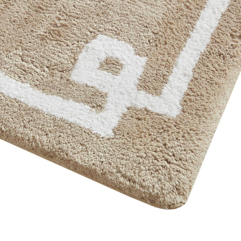 Madison Park 100% Cotton Tufted Bath Rug with Non-Slip Backing