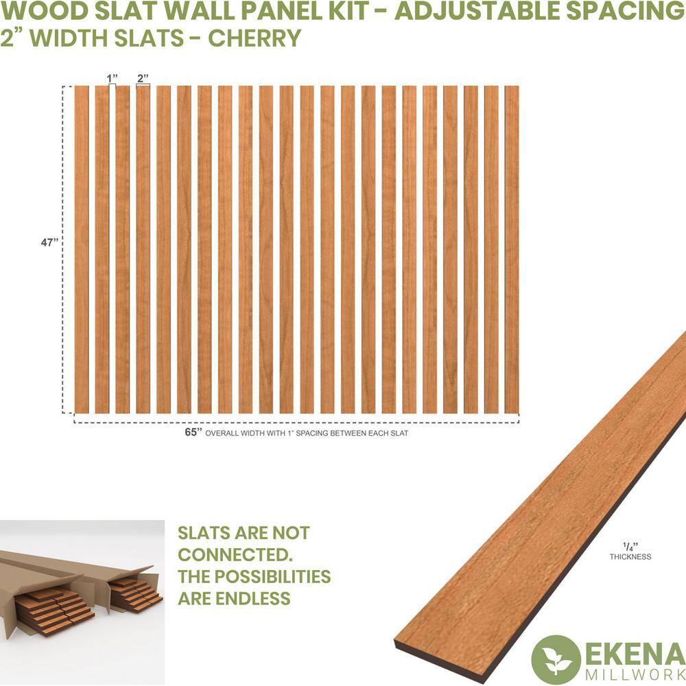 Adjustable Wood Slat Wall Panel Kit