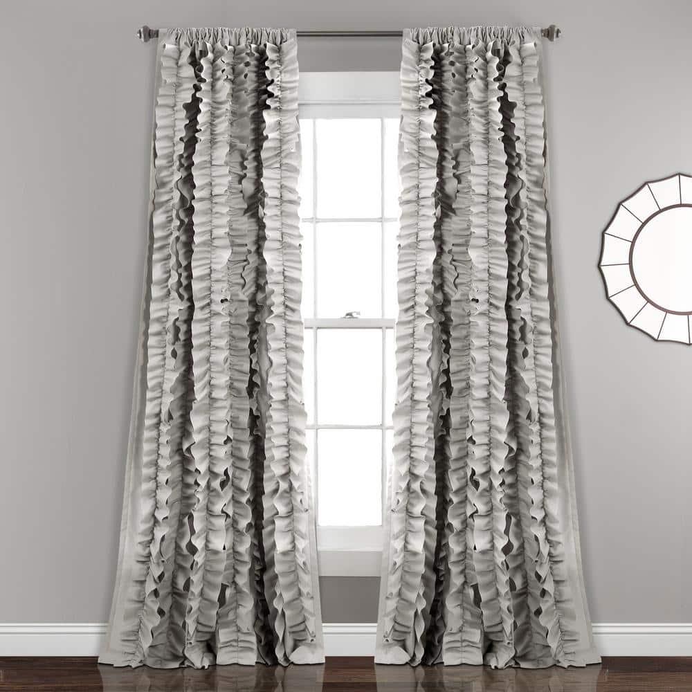 Lush Decor Belle Polyester Semi Sheer Curtain Single Panel