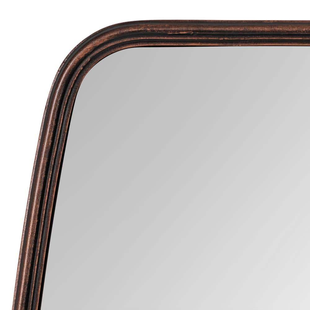 Kate & Laurel All Things Decor 20" x 32" Caskill Irregular Wall Mirror Bronze: Antique-Inspired, Elegant Vanity, No Assembly Required