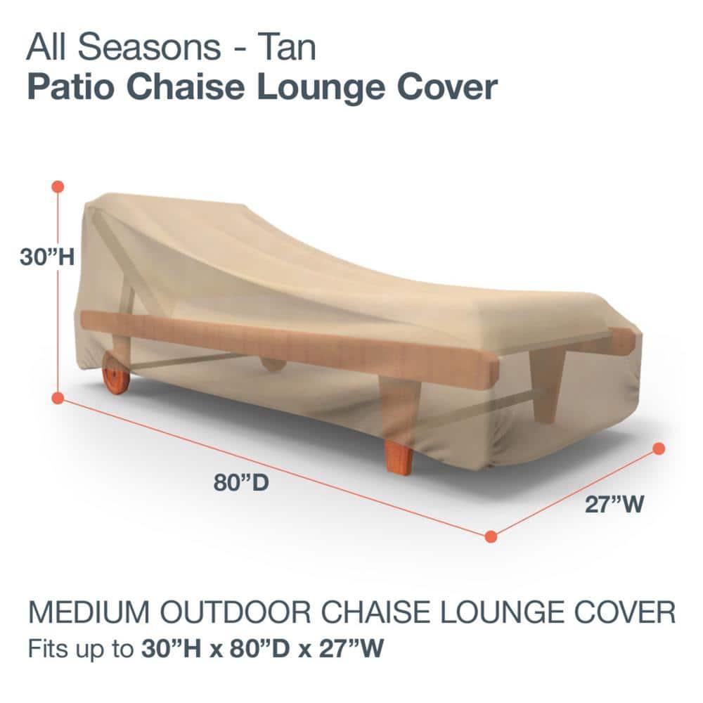 Budge Medium Nutmeg Patio Outdoor Chaise Cover, All-Seasons