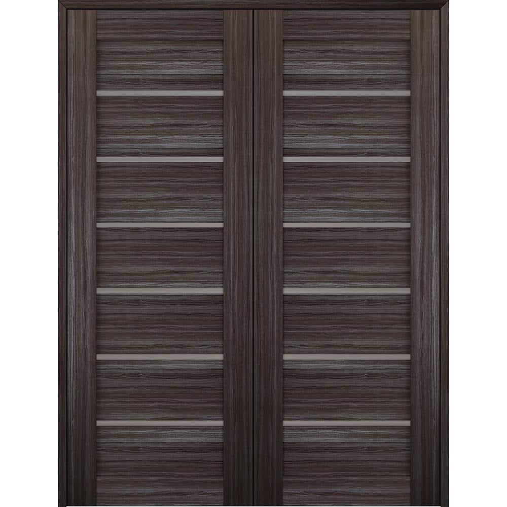 Belldinni Alba Solid Manufactured Wood and Glass Composite Paneled Prefinished French Door