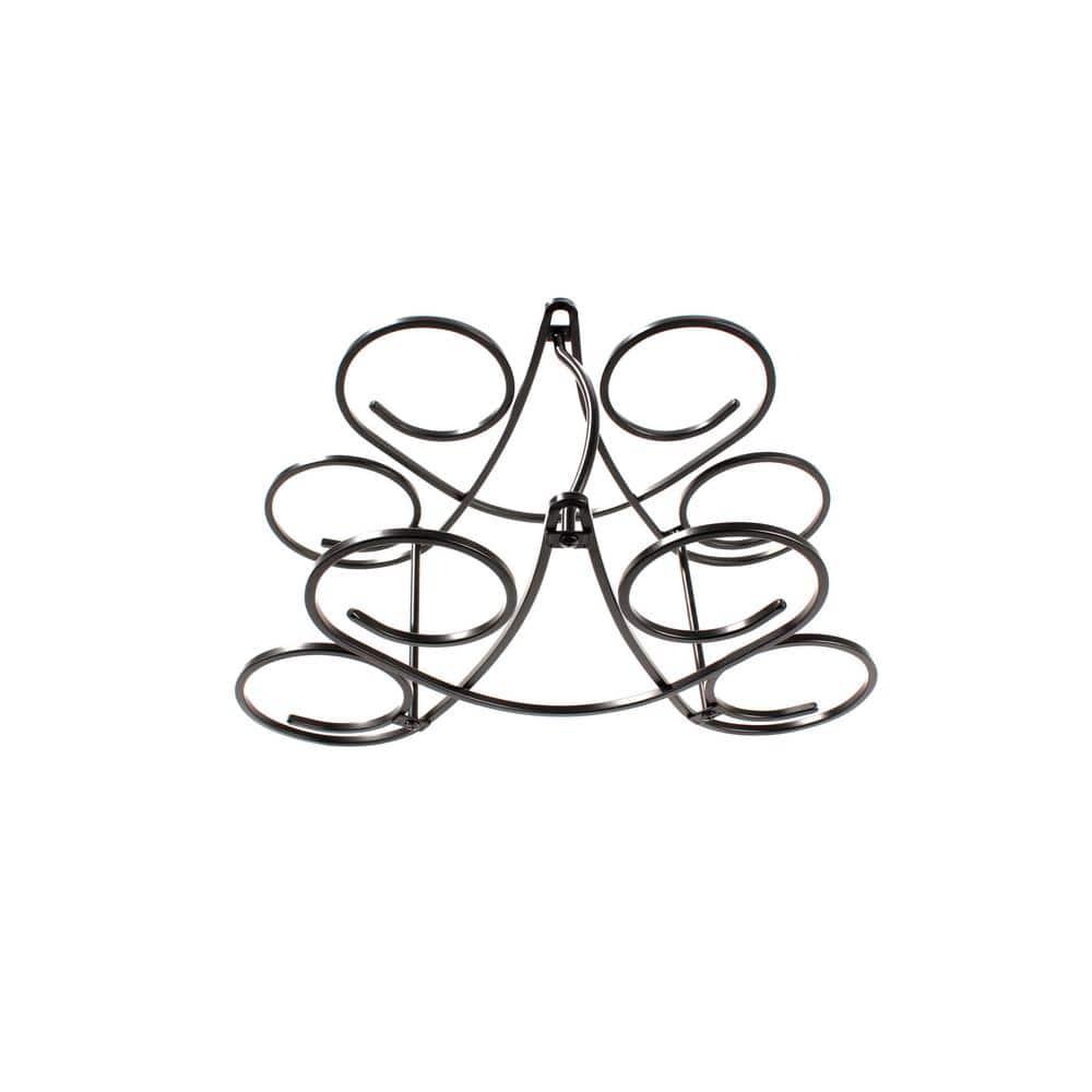 Bordeaux 9.75 in. x 16.5 in. x 7.5 in. Steel Knock Down 5-Bottle Wine Rack in Black