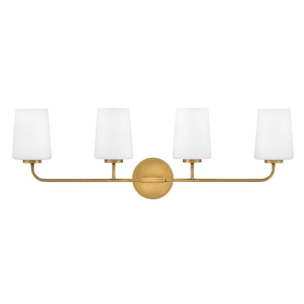 Fitz 4 Light Frosted Dimmable Vanity Light
