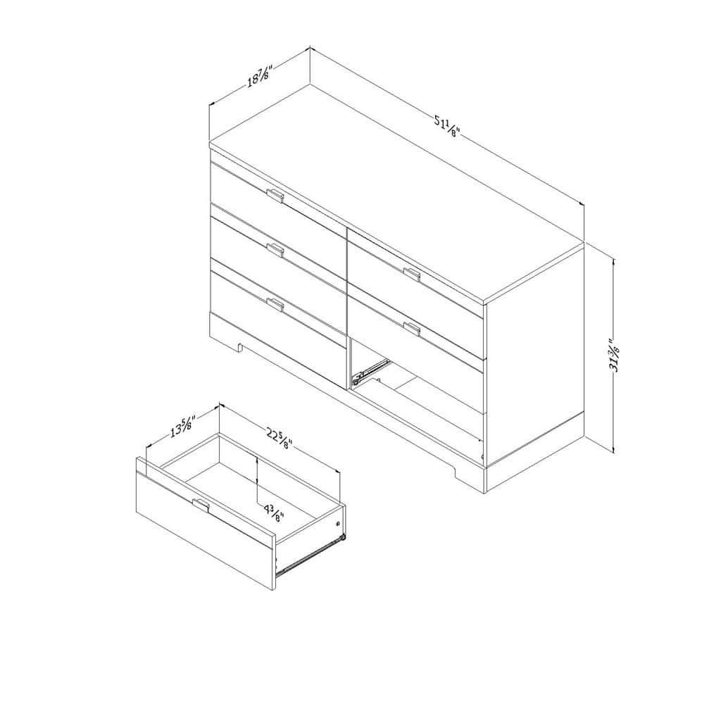 Reevo 6-Drawer Dresser