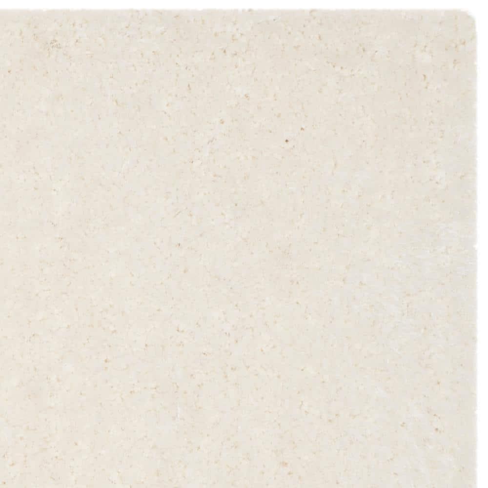 Luxe Shag SGX160 Hand Tufted Indoor Area Rug - Ivory - 6'x6' - Safavieh
