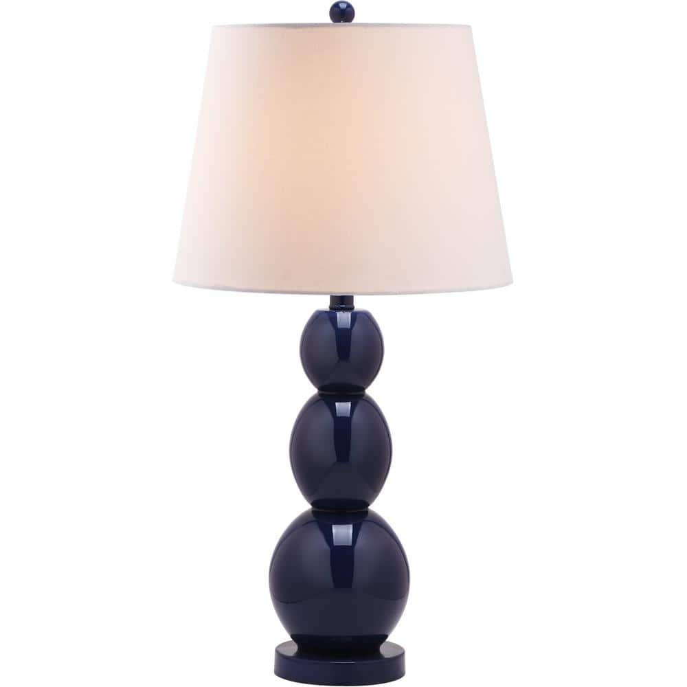 Jayne 3 Sphere Table Lamp (Set of 2) - Navy - Safavieh.