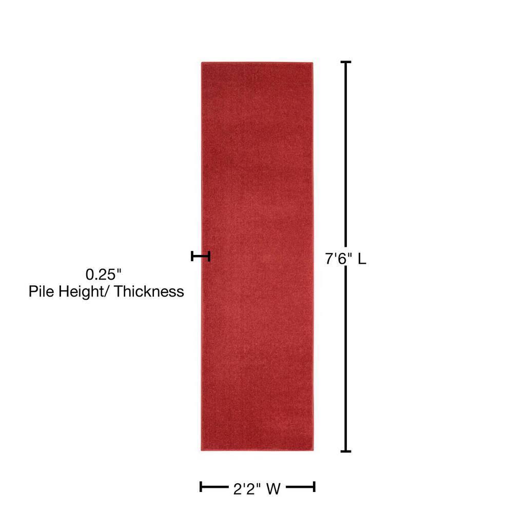 Nourison Essentials Easy Care Indoor Outdoor Area Rug - Brick Red 2'2" x 7'6"